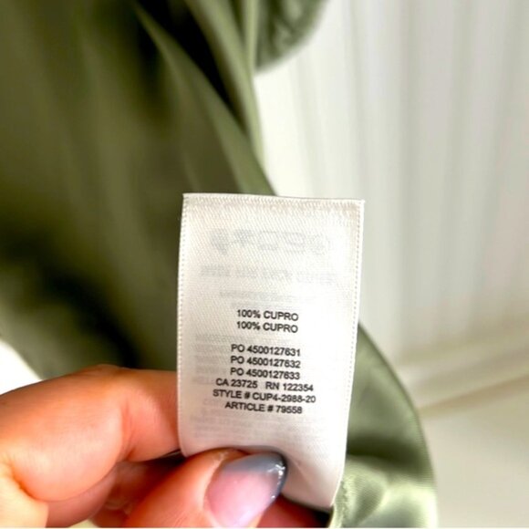 Wilfred Aritzia Green Cropped Puff Short Sleeve Bloe - Picture 5 of 6